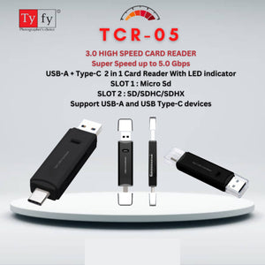 Tyfy TCR-05 3.1 HIGH SPEED MULTI CARD READER WITH TYPE-C