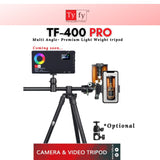 Tyfy TF – 400 PRO MULTI ANGLE PREMIUM TRIPOD Camera, Mobile Phones, LED Video Light Etc