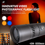 Tyfy Nantu TL-20C PRO 40W Pocket GOBO Light – RGB Bi-Color Video Light with 22 GOBO Patterns & Softball Diffuser
