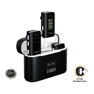 TYFY TMWLINK III PROSONIC MICROPHONE FOR VIDEO RECORDINGS ,  2.4G transmission , 3.7V/170mAh lithium battery  providing up to 9 hours of battery life
