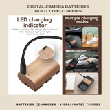 Tyfy NP F980 30000MAH TYPE-C Gold Series Camera Batteries