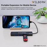 The Welborn Super Speed USB C Hub (4-in-1) is Your Versatile Solution for Expanding The connectivity of Your Laptop, MacBook, PC and More
