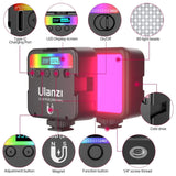 Hiffin Ulanzi VL49 RGB Video Lights, LED Camera Light, 2000mAh Rechargeable CRI 95+ 2500-9000K Dimmable Panel Lamp Support Magnetic