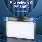 TYFY VL – VO2 MICROPHONE VIDEOLIGHT , Built-in 4500mAh Li-ion, Adjustable 3000K-6500K , Max. 600 lumens making video shooting more accessible and effective.