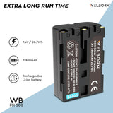 WELBORN NP-FM500 Battery for Sony Alpha A58 A57 A77V A77II A350 A450 A850 Alpha a99 II CLM-V55 Camera (1900mAh)