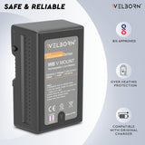 WELBORN V Mount 14.8V 150Wh Rechargeable Li-ion Battery for Broadcast Video Camcorder, V Mount Battery for Sony HDCAM, XDCAM, Digital Cinema Cameras Series and Other Camcorders
