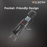 Welborn High Speed USB 3.0 Card Reader Micro SD/T-Flash, SD Slot- SD Card/SDHC/SDXC Compatiable with Laptop, Desktop and More