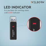 Welborn High Speed USB 3.0 Card Reader Micro SD/T-Flash, SD Slot- SD Card/SDHC/SDXC Compatiable with Laptop, Desktop and More