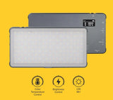 Digitek (LED D180 BI) Portable Professional LED Video Light with 21 Preset Effects & 4000mAh Battery, Multi Scene Lightening & Colour Temperature & Brightness Control