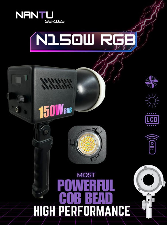 Tyfy NANTU-150W RGB POWERFUL POCKET COB LIGHT FOR Content Creators, Vloggers and Video Photo, Video  Shooting