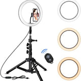 Tyfy Premium Quality 10 Inch Led Ring Light Set With 7ft Light Stand + Bluetooth Wireless Remote