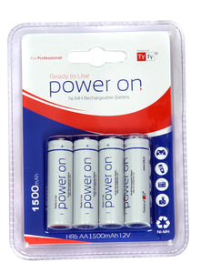 Tyfy NH AA RTU 1500mAh BP4 Rechargeable Batteries (4 Pieces Of Batteries)