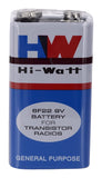 9v Hi-Watt Non-Rechargeable Long Life Battery (10 packs)