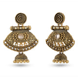Cowboy Fashion Traditional Gold Plated Zinc Drops & Danglers Agate Earring For Girls Women