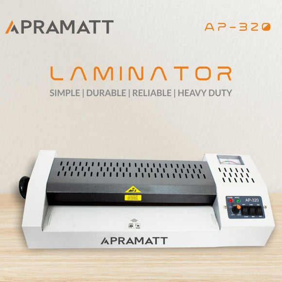 Apramatt Automatic Heavy Duty 22 MM Roller Metal Body All In One  A3 A4 A5 Lamination Machine Hot & Cold Multipurpose Documents ID Proofs Photos Certificate Etc. Laminator