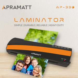 Apramatt  Heavy Duty Automatic 15 MM Roller Metal Body All In One  A3 A4 A5 Lamination Machine Hot & Cold Multipurpose Documents ID Proofs Photos Certificate Etc. Laminator