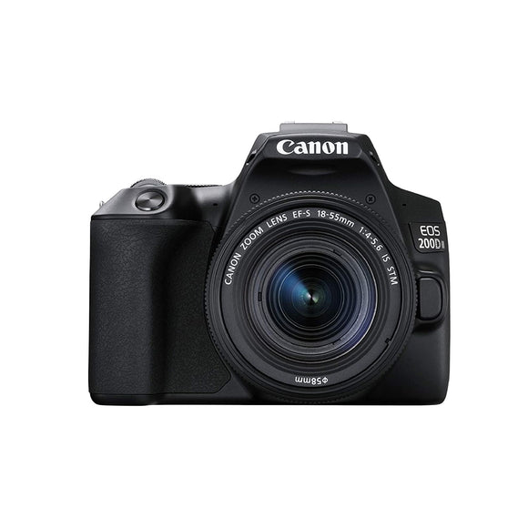 Canon Black Professional DSLR EOS 200D II 24.1MP Digital SLR Camera with EF-S 18-55mm f4 is STM Lens