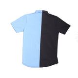 Cowboy Fashions Men's  Black With Navy Blue Half-Sleeve Premium Quality Lycra Shirt