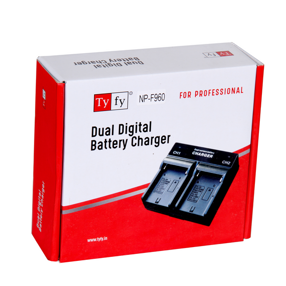 Dual LCD Charger with F970 Plates (Extra Plates of VBG 6, D54S, BPU 60 & LPE6 Avbl)